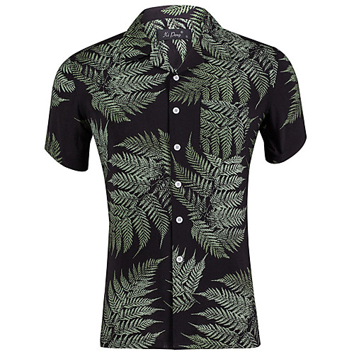 

Men's Shirt Floral Short Sleeve Casual Tops Cotton Simple Casual Breathable Comfortable Blue Yellow Blushing Pink