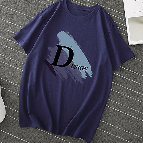 

Men's Unisex Tee T shirt Hot Stamping Graphic Prints Letter Plus Size Short Sleeve Casual Tops 100% Cotton Basic Vintage Designer Big and Tall A B C