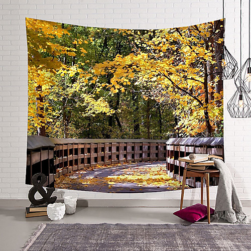 

Landscape Tree Forest Wall Tapestry Art Decor Blanket Curtain Hanging Home Bedroom Living Room Decoration Polyester
