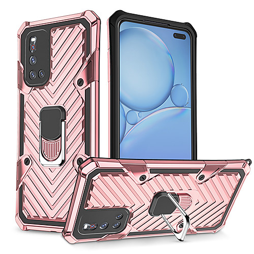 

Phone Case For Vivo Back Cover vivo Y17 / Y3 Shockproof Dustproof Ring Holder Solid Colored TPU