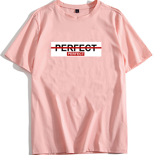 

Men's Unisex Tee T shirt Hot Stamping Graphic Prints Letter Plus Size Short Sleeve Casual Tops 100% Cotton Basic Vintage Designer Big and Tall White Black Blushing Pink