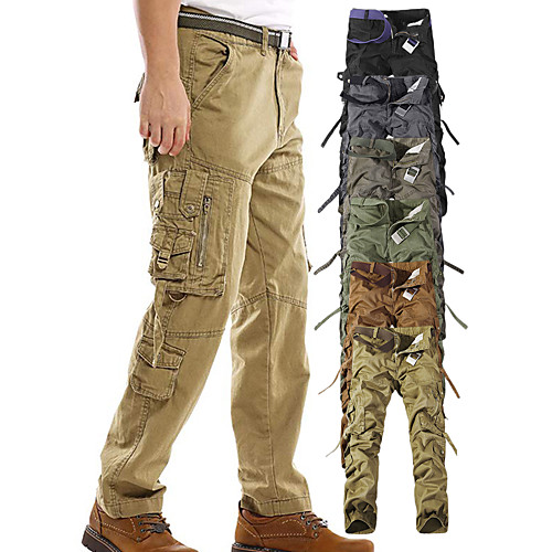 

Men's Work Pants Hiking Cargo Pants 10 Pockets Tactical Pants Military Summer Outdoor Ripstop Quick Dry Multi Pockets Breathable Cotton Zipper Pocket Trousers Bottoms Army Green Grey Dark Gray Khaki