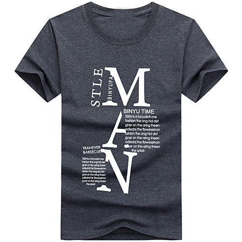 

Men's Unisex Tee T shirt Hot Stamping Graphic Prints Letter Plus Size Print Short Sleeve Casual Tops 100% Cotton Basic Designer Big and Tall White Black Light gray