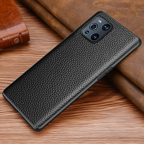 

Phone Case For OPPO Back Cover Oppo Find X3 Oppo Reno 4 Shockproof Dustproof Frosted Solid Colored Genuine Leather