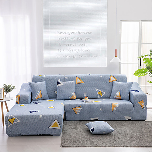 

Print Dustproof Stretch Slipcovers Stretch Sofa Cover Super Soft Fabric Couch Cover Fit For 1 to 4 Cushion Couch And L Shape Sofa (You will Get 1 Throw Pillow Case as free Gift)