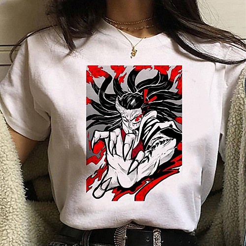 

Inspired by Demon Slayer Cosplay Anime Cartoon Polyester / Cotton Blend Print Harajuku Graphic Kawaii T-shirt For Women's / Men's