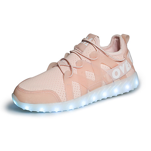 

Men's Sneakers Light Up Shoes Sporty Casual Party & Evening Outdoor Walking Shoes Synthetics Breathable Non-slipping Shock Absorbing Booties / Ankle Boots White Black Pink Spring Summer