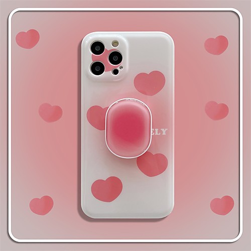 

Phone Case For Apple Back Cover iPhone 12 Pro Max 11 SE 2020 X XR XS Max 8 7 Shockproof Dustproof with Stand Heart TPU