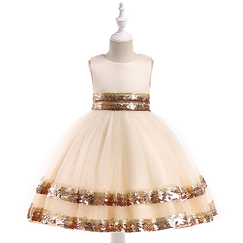 

Princess Dress Party Costume Flower Girl Dress Girls' Movie Cosplay Christmas New Year's Golden Red Ink Blue Dress Christmas Halloween Children's Day Polyester / Cotton