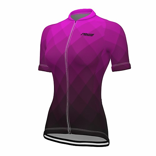 

21Grams Women's Short Sleeve Cycling Jersey Summer Spandex Polyester Purple Gradient Bike Jersey Top Mountain Bike MTB Road Bike Cycling Quick Dry Moisture Wicking Breathable Sports Clothing Apparel