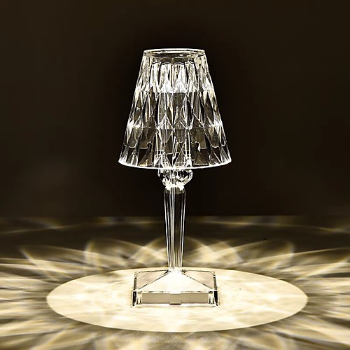 

Table Lamp Crushed Diamond Nordic Style Night Light AAA Batteries Powered USB Powered Postmodern Luxurious for Living Room Kids Room Acrylic 85-265V
