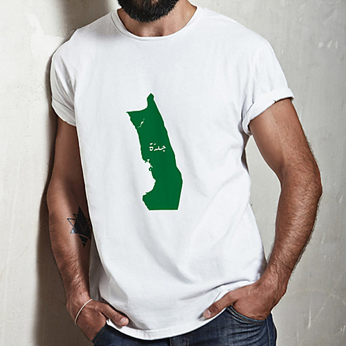 

Men's Unisex Tee T shirt Hot Stamping Graphic Prints Plus Size Print Short Sleeve Casual Tops Cotton Basic Fashion Designer Big and Tall White