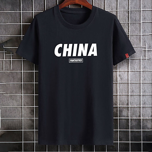 

Men's Unisex Tee T shirt Hot Stamping Graphic Prints Letter Plus Size Print Short Sleeve Casual Tops Cotton Basic Fashion Designer Big and Tall White Black Dark Gray