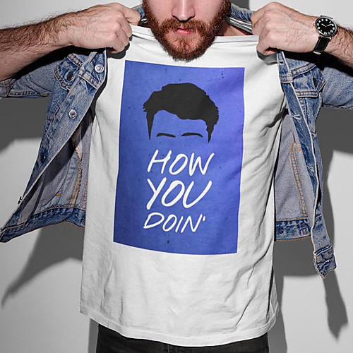 

Men's Unisex Tee T shirt Hot Stamping Graphic Prints Portrait Letter Plus Size Print Short Sleeve Casual Tops Cotton Basic Fashion Designer Big and Tall White