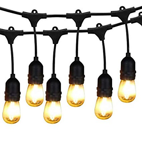 

LED Outdoor String Lights Waterproof Outdoor Patio Cafe Lights 7m-12 Bulbs 15m-15 Bulbs S14 Decorative Filament Bulb Lamp