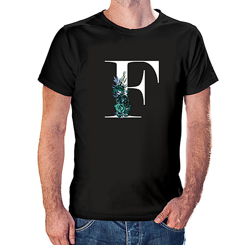 

Men's Unisex Tee T shirt Hot Stamping Floral Graphic Prints Letter Plus Size Print Short Sleeve Casual Tops Cotton Basic Fashion Designer Big and Tall White Black Wine