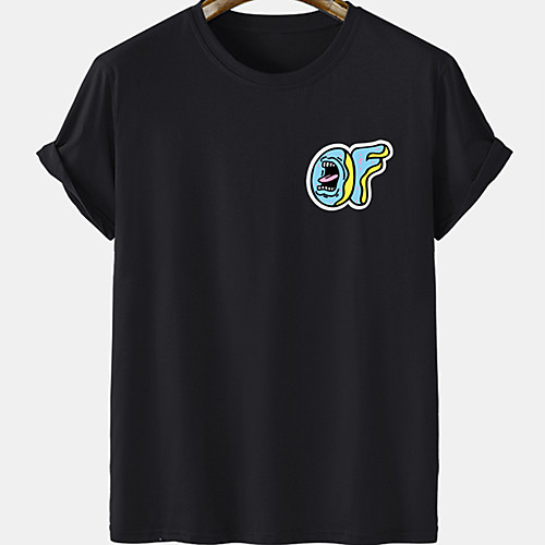 

Men's Unisex Tee T shirt Hot Stamping Graphic Prints Letter Plus Size Short Sleeve Casual Tops Cotton Basic Designer Big and Tall White Black Khaki