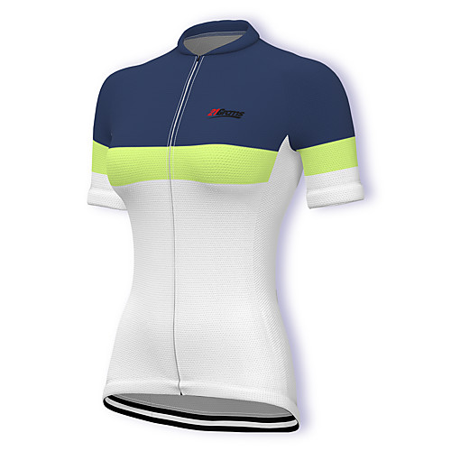 

21Grams Women's Short Sleeve Cycling Jersey Summer Spandex Polyester Dark Blue Patchwork Bike Jersey Top Mountain Bike MTB Road Bike Cycling Quick Dry Moisture Wicking Breathable Sports Clothing
