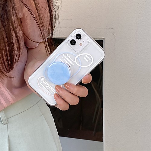 

Phone Case For Apple Back Cover iPhone 12 Pro Max 11 SE 2020 X XR XS Max 8 7 Shockproof Dustproof with Stand Geometric Pattern TPU