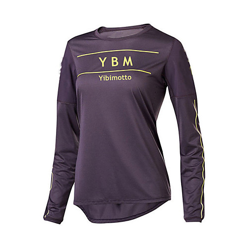 

CAWANFLY Women's Long Sleeve Cycling Jersey Summer Dark Purple Bike Top Mountain Bike MTB Road Bike Cycling Quick Dry Sports Clothing Apparel / Micro-elastic