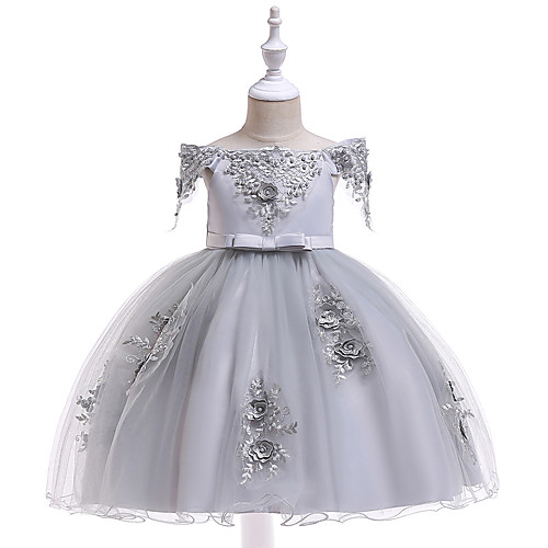 

Princess Dress Party Costume Flower Girl Dress Girls' Movie Cosplay Christmas New Year's Golden Red Blue Dress Christmas Halloween Children's Day Polyester / Cotton