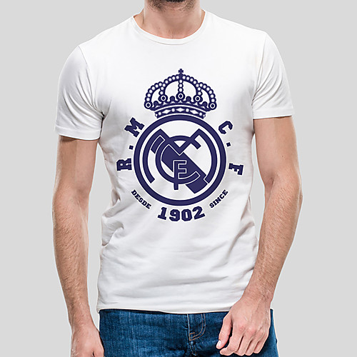 

Men's Unisex Tee T shirt Hot Stamping Circle Graphic Prints Letter Plus Size Print Short Sleeve Casual Tops Cotton Basic Fashion Designer Big and Tall White