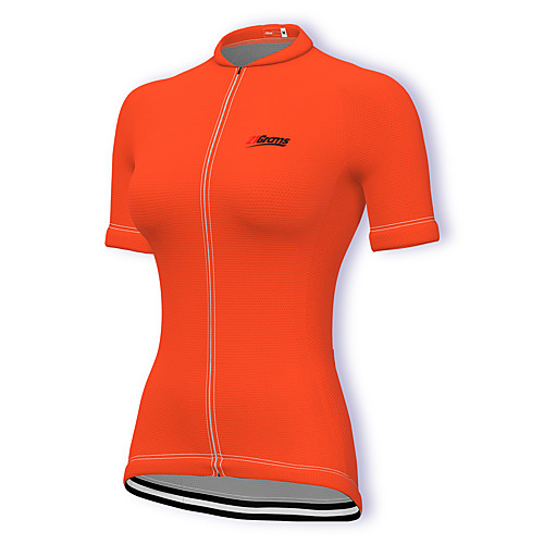 

21Grams Women's Short Sleeve Cycling Jersey Summer Spandex Polyester Orange Solid Color Bike Jersey Top Mountain Bike MTB Road Bike Cycling Quick Dry Moisture Wicking Breathable Sports Clothing