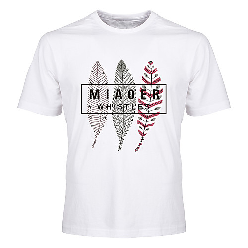 

Men's Unisex Tee T shirt Hot Stamping Graphic Prints Feather Plus Size Print Short Sleeve Casual Tops Cotton Basic Fashion Designer Big and Tall White Black Blue