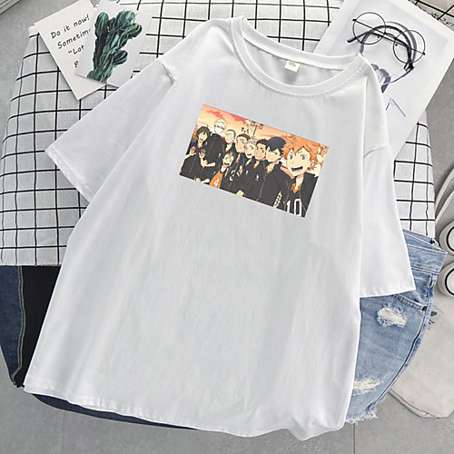

Inspired by Haikyuu Cosplay Cosplay Costume T-shirt Polyester / Cotton Blend Print T-shirt For Women's / Men's