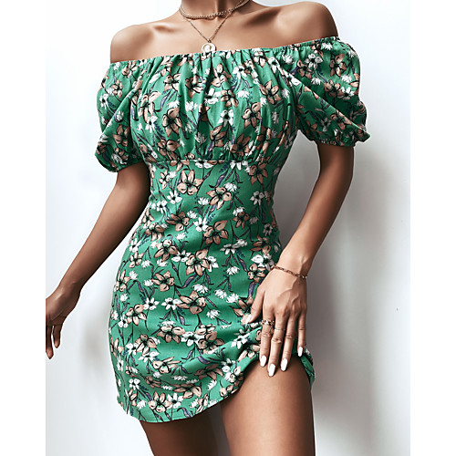 

Women's A Line Dress Short Mini Dress Green Sleeveless Print Dot Spring Summer Casual / Daily 2021 S M L XL