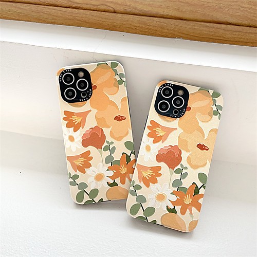 

Phone Case For Apple Back Cover iPhone 12 Pro Max 11 SE 2020 X XR XS Max 8 7 Shockproof Dustproof Flower TPU