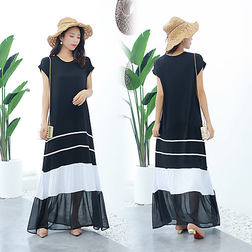 

factory direct sales plus size dress summer new style modal loose round neck long skirt personalized design skirt