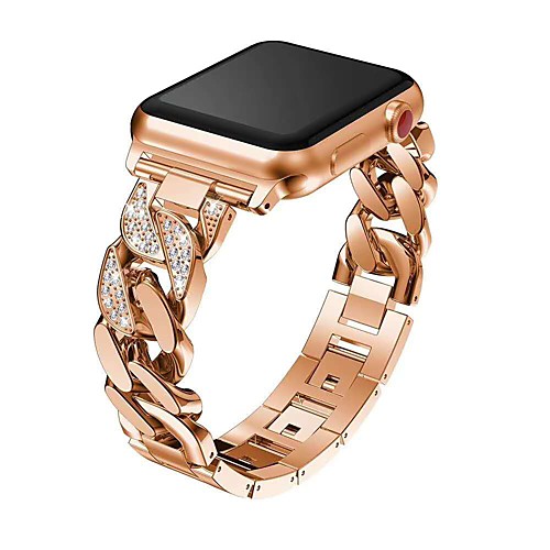 

Smart Watch Band for Apple iWatch Jewelry Design Zinc alloy Replacement Wrist Strap for Apple Watch Series SE / 6/5/4/3/2/1