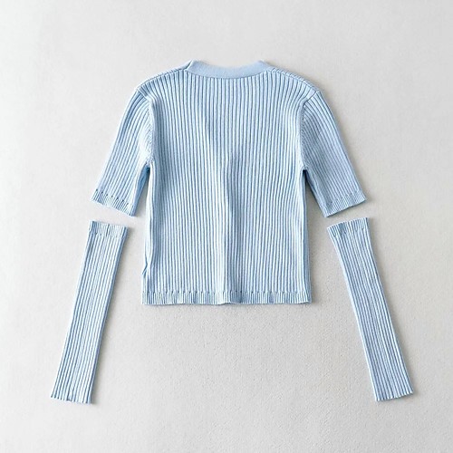 

Women's Casual / Daily Heart Cardigan Long Sleeve Sweater Cardigans V Neck Spring Summer Blue Black