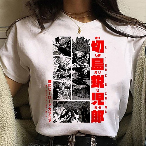 

Inspired by My Hero Academia / Boku No Hero Cosplay Anime Cartoon Polyester / Cotton Blend Print Harajuku Graphic Kawaii T-shirt For Women's / Men's