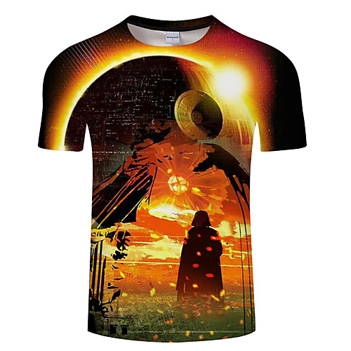 

Men's Unisex Tee T shirt 3D Print 3D Graphic Prints Alien Plus Size 3D Print Print Short Sleeve Casual Tops Basic Designer Big and Tall Black / Red Gray / Navy White