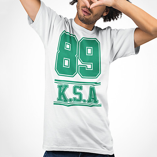

Men's Unisex Tee T shirt Hot Stamping Graphic Prints Letter Plus Size Print Short Sleeve Casual Tops Cotton Basic Designer Big and Tall Sports White