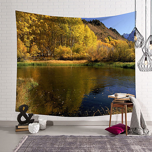 

Forest River Wall Tapestry Art Decor Blanket Curtain Hanging Home Bedroom Living Room Decoration Polyester