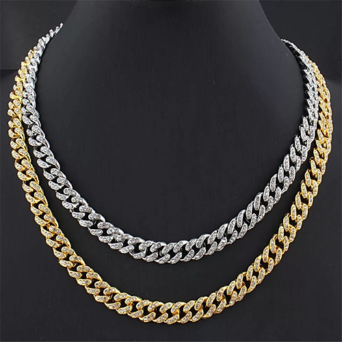 

Women's Men's Necklace Cuban Link Trendy Alloy Picture color 50 cm Necklace Jewelry 1pc For