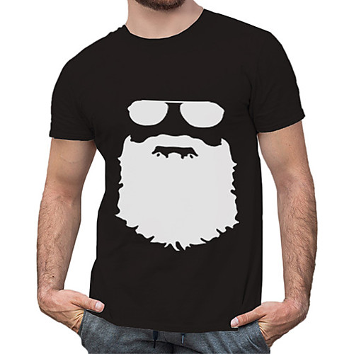 

Men's Unisex Tee T shirt Hot Stamping Cartoon Graphic Prints Plus Size Print Short Sleeve Casual Tops Cotton Basic Fashion Designer Big and Tall Black