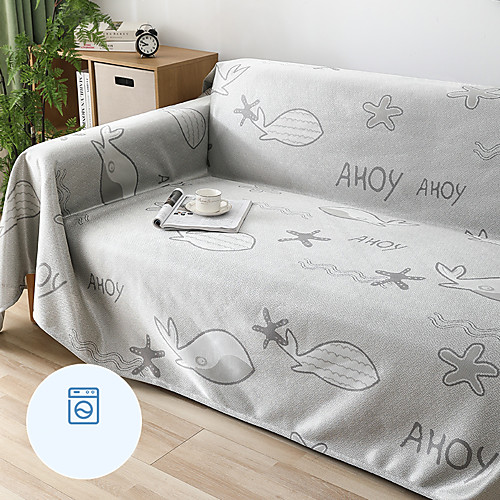 

Summer Cool Feeling Full Ice Silk Sofa Cover Sofa Blanket Cloth Towel Washable All-Inclusive Universal Cover Modern Simple Cartoon Cushion