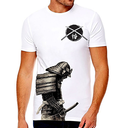 

Men's Unisex Tee T shirt Shirt Hot Stamping Graphic Prints Human Plus Size Print Short Sleeve Casual Tops Cotton Basic Fashion Designer Big and Tall Round Neck White / Summer