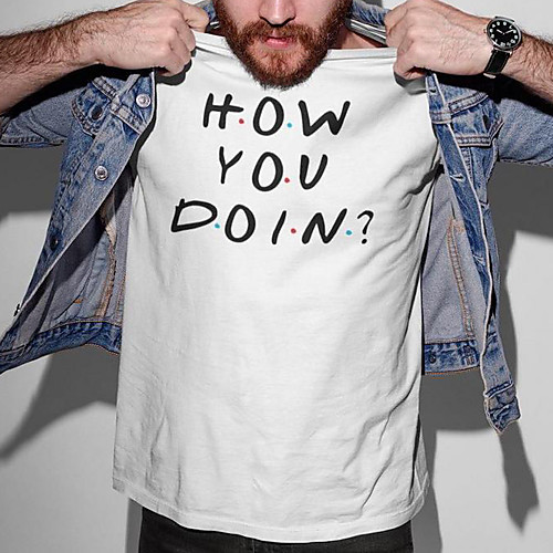 

Men's Unisex Tee T shirt Hot Stamping Graphic Prints Letter Plus Size Print Short Sleeve Casual Tops Cotton Basic Fashion Designer Big and Tall White