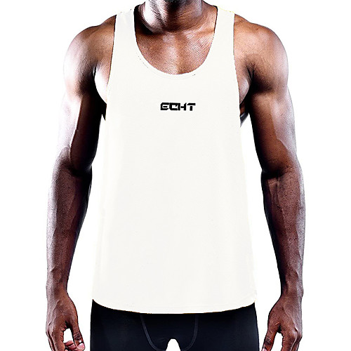 

Men's Unisex Tank Top Vest Undershirt Letter Plus Size Sleeveless Casual Tops Cotton Basic Fashion Designer Big and Tall White Black Wine