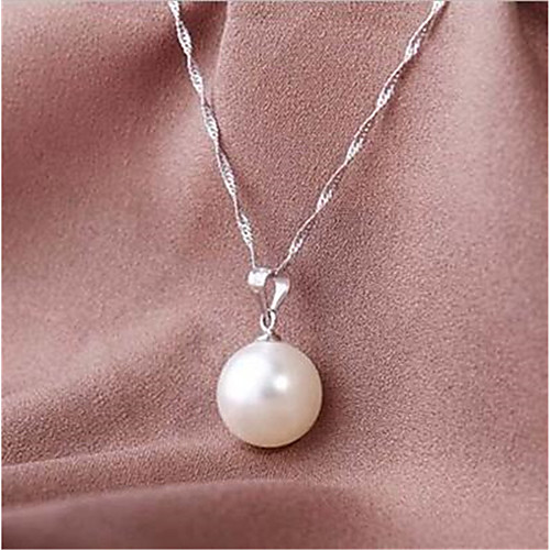 

Women's Pearl Pendant Necklace Classic Flower Fashion Copper White 455 cm Necklace Jewelry 1pc For Anniversary Gift Birthday Party Festival