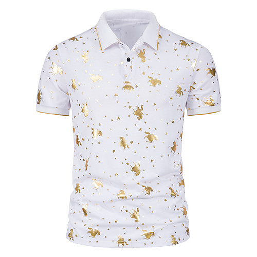 

Men's Golf Shirt Tennis Shirt Other Prints Polka Dot Short Sleeve Casual Tops Simple Classic Wine White Black