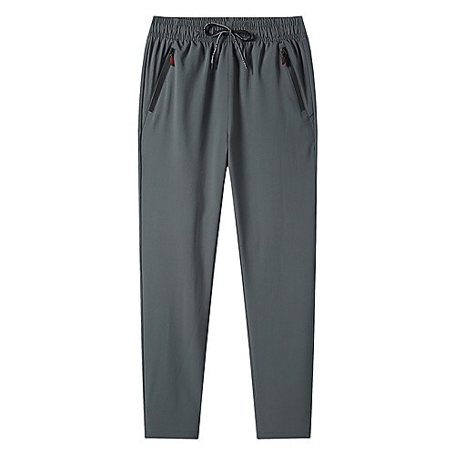 

Men's Casual / Sporty Chino Quick Dry Outdoor Sports Slim Casual Sports Pants Chinos Pants Solid Colored Full Length Sporty Deep Blue Gray Black / Summer / Drawstring