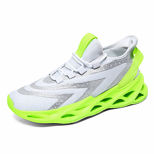 

Men's Trainers Athletic Shoes Sporty Daily Running Shoes Tissage Volant Breathable Black / Red White / Green Orange Color Block Spring Summer
