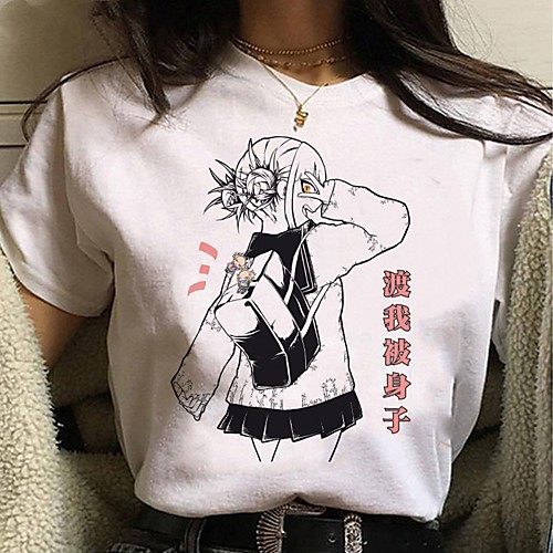 

Inspired by My Hero Academia / Boku No Hero Cosplay Anime Cartoon Polyester / Cotton Blend Print Harajuku Graphic Kawaii T-shirt For Women's / Men's