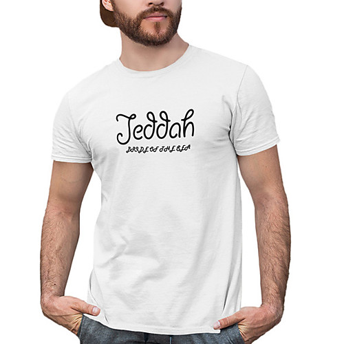 

Men's Unisex Tee T shirt Hot Stamping Graphic Prints Letter Plus Size Print Short Sleeve Casual Tops Cotton Basic Fashion Designer Big and Tall White